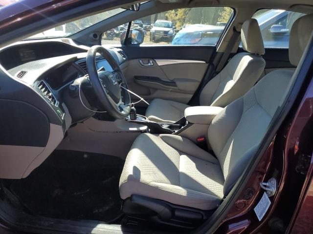 19XFB2F89EE203836 - 2014 HONDA CIVIC EX MAROON photo 7