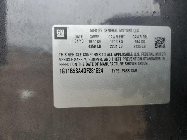 1G11B5SA4DF281524 - 2013 CHEVROLET MALIBU LS 灰色 照片 13