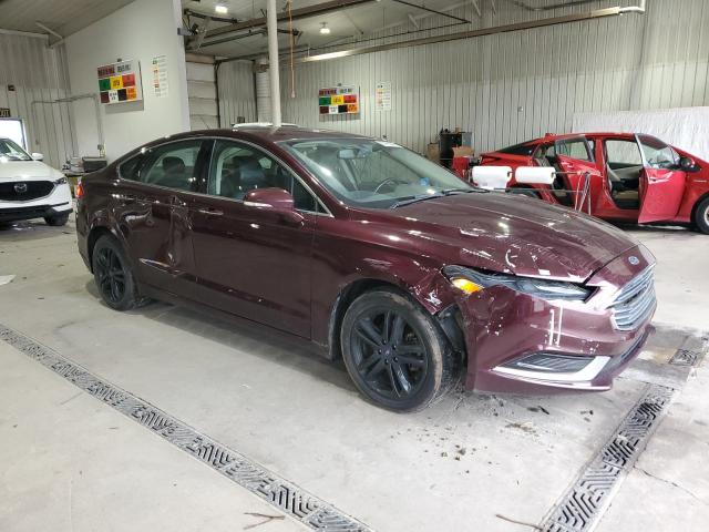 3FA6P0HD3JR149460 - 2018 FORD FUSION SE Бордовый фото 4