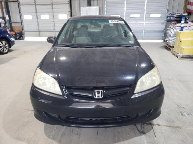 2HGES15625H596834 - 2005 HONDA CIVIC LX შავი ფოტო 5