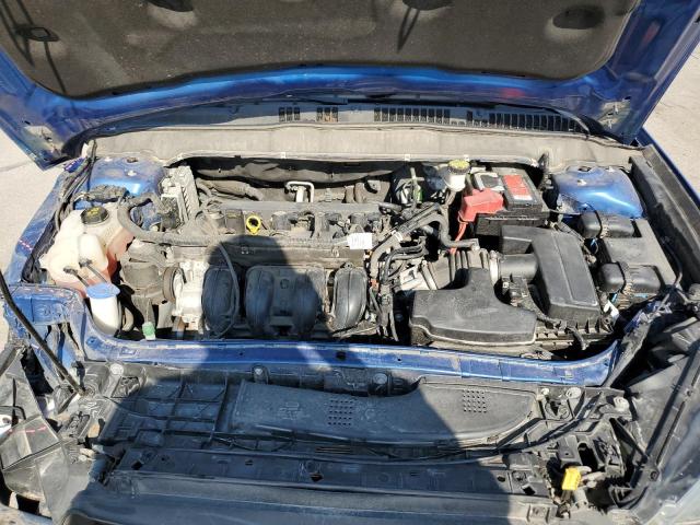 3FA6P0H78JR109854 - 2018 FORD FUSION SE BLUE photo 11
