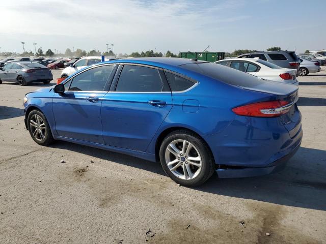 3FA6P0H78JR109854 - 2018 FORD FUSION SE BLUE photo 2