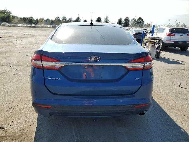 3FA6P0H78JR109854 - 2018 FORD FUSION SE BLUE photo 6