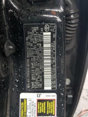 2T1BU4EEXAC503762 - 2010 TOYOTA COROLLA BASE Սև լուսանկար 12