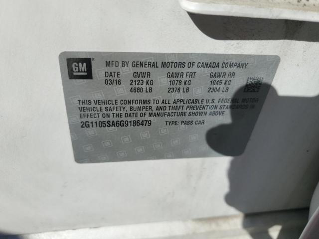 2G1105SA6G9186479 - 2016 CHEVROLET IMPALA LT 白色 照片 12