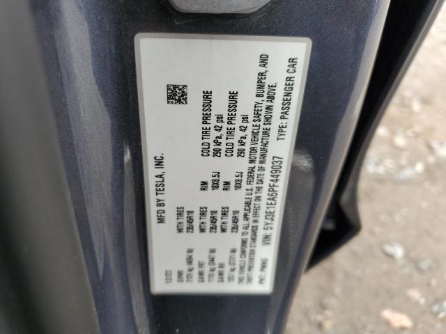 5YJ3E1EA6PF449037 - 2023 TESLA MODEL 3 Գրաֆիտ լուսանկար 13