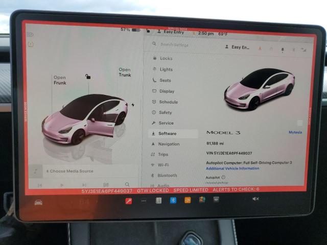 5YJ3E1EA6PF449037 - 2023 TESLA MODEL 3 Գրաֆիտ լուսանկար 9