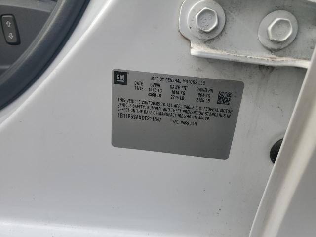 1G11B5SAXDF211347 - 2013 CHEVROLET MALIBU LS Белый фото 12