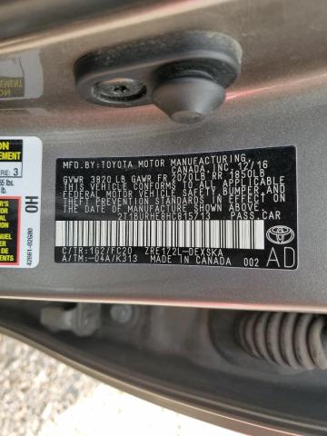 2T1BURHE8HC815713 - 2017 TOYOTA COROLLA L ნაცრისფერი ფოტო 12