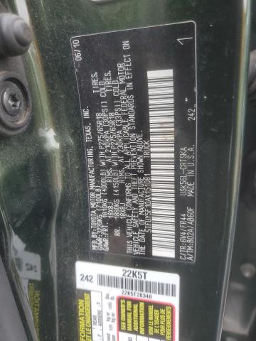 5TFUY5F10AX151081 - 2010 TOYOTA TUNDRA DOUBLE CAB SR5 GREEN photo 12