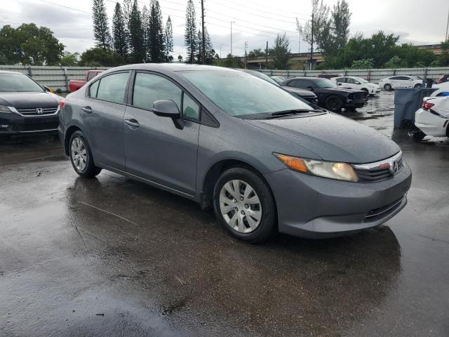 19XFB2F51CE109503 - 2012 HONDA CIVIC LX ნაცრისფერი ფოტო 4