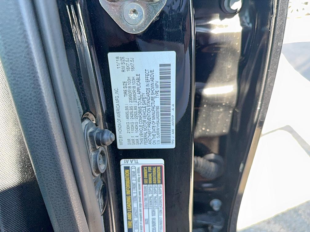 5J6RW1H54JA009785 - 2018 HONDA CR-V EX BLACK photo 10