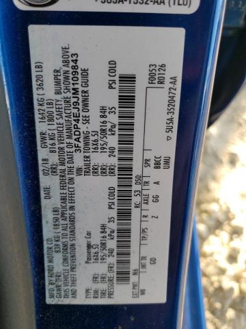 3FADP4EJ9JM109843 - 2018 FORD FIESTA SE BLUE photo 13