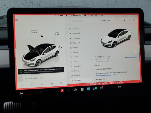 5YJ3E1EB4NF176556 - 2022 TESLA MODEL 3 თეთრი ფოტო 9