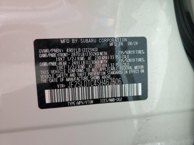 JF2SLDTC4SH467506 - 2025 SUBARU FORESTER TOURING Blanc photo 14