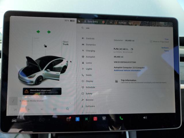 5YJ3E1EA0JF017390 - 2018 TESLA MODEL 3 თეთრი ფოტო 9