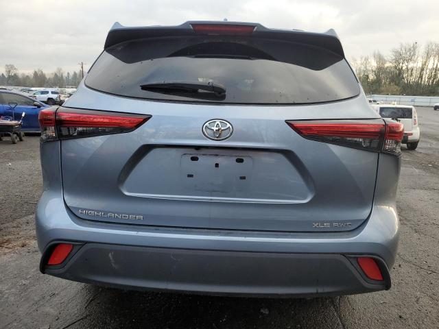 5TDHZRBH6LS028399 - 2020 TOYOTA HIGHLANDER XLE BLUE photo 6