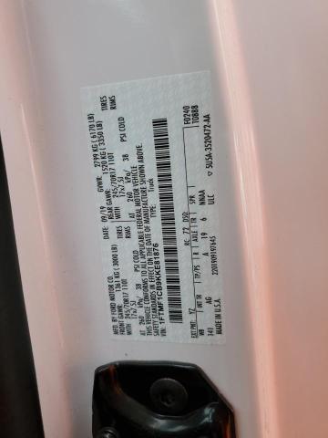 1FTMF1CB9KKE81876 - 2019 FORD F150 WHITE photo 13