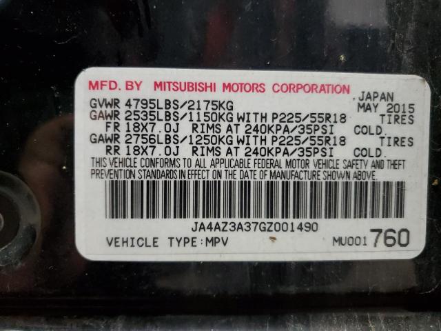 JA4AZ3A37GZ001490 - 2016 MITS OUTLANDER SE BLACK photo 13