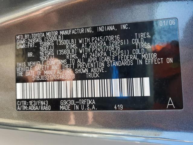 5TBJU32176S463073 - 2006 TOYOTA TUNDRA 灰色 照片 12