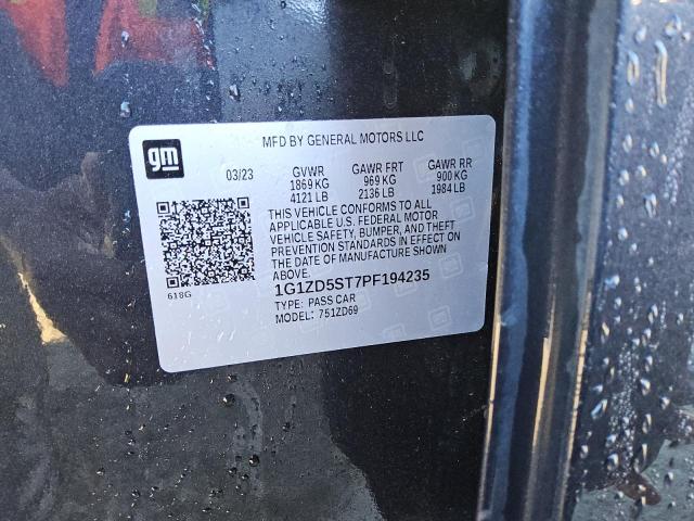 1G1ZD5ST7PF194235 - 2023 CHEVROLET MALIBU LT 石墨色 照片 12