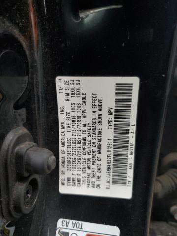 5J6RM4H37FL012911 - 2015 HONDA CR-V LX 黑色 照片 12