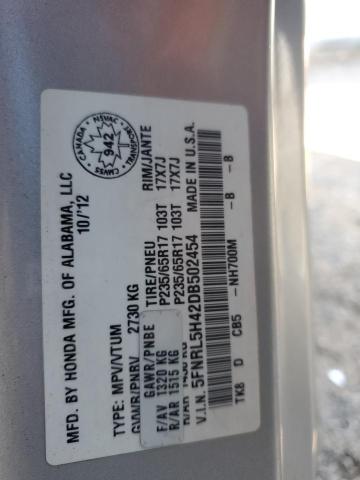 5FNRL5H42DB502454 - 2013 HONDA ODYSSEY EX SILVER photo 13