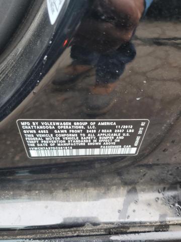 1VWCN7A37DC061914 - 2013 VOLKSWAGEN PASSAT SEL BLACK photo 12