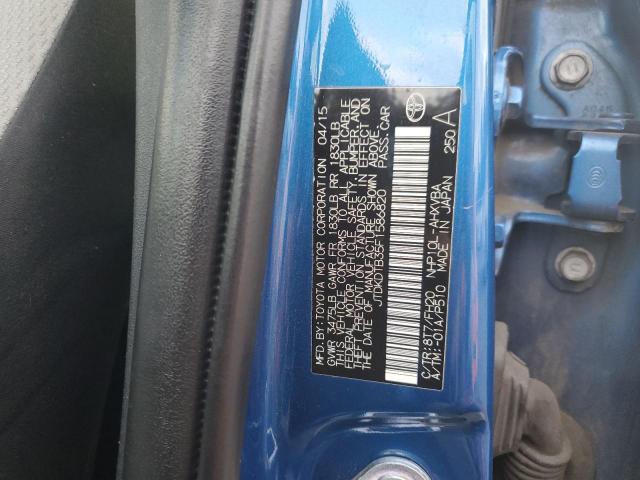 JTDKDTB35F1586820 - 2015 TOYOTA PRIUS C BLUE photo 13