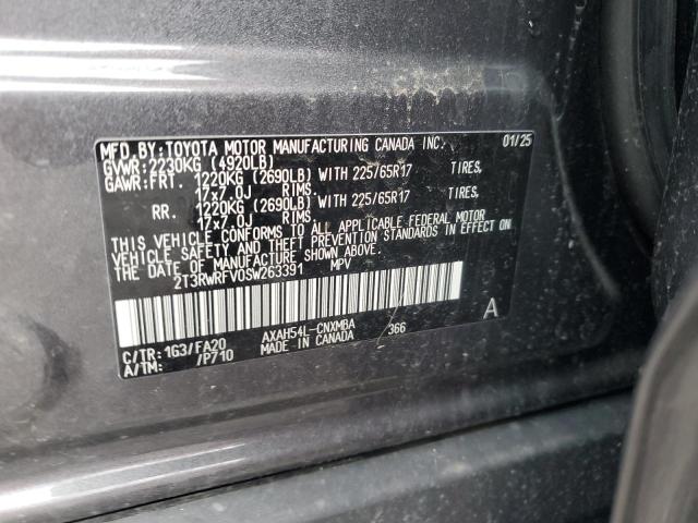 2T3RWRFV0SW263391 - 2025 TOYOTA RAV4 XLE GRAY photo 12