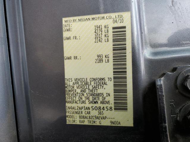 1N4AL2AP3AN508458 - 2010 NISSAN ALTIMA BASE Mavi foto 12