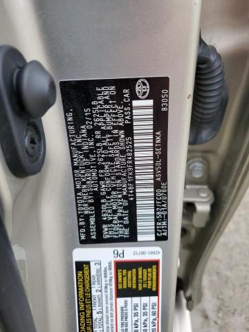 4T4BF1FK9FR482525 - 2015 TOYOTA CAMRY LE BEIGE photo 12