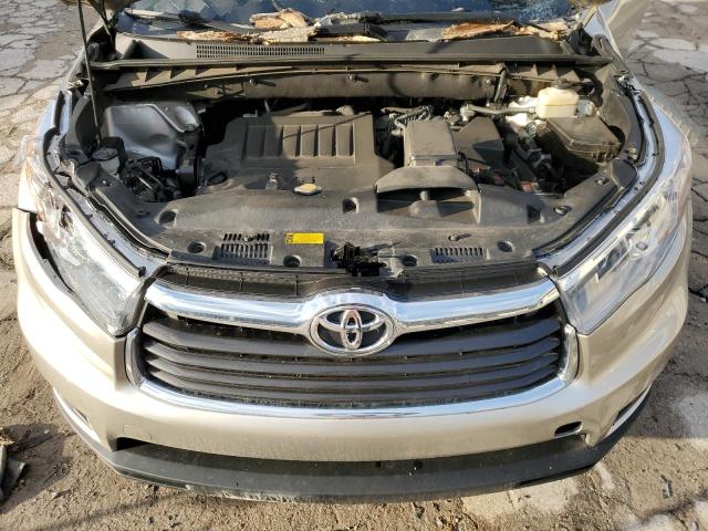 5TDJKRFHXFS163633 - 2015 TOYOTA HIGHLANDER XLE GOLD photo 12