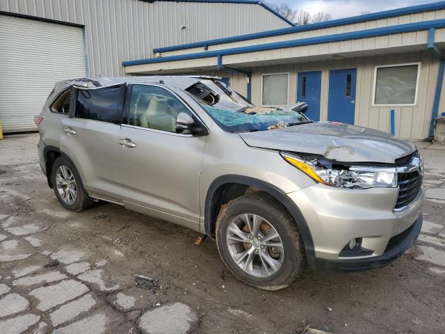 5TDJKRFHXFS163633 - 2015 TOYOTA HIGHLANDER XLE GOLD photo 4