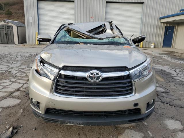 5TDJKRFHXFS163633 - 2015 TOYOTA HIGHLANDER XLE GOLD photo 5