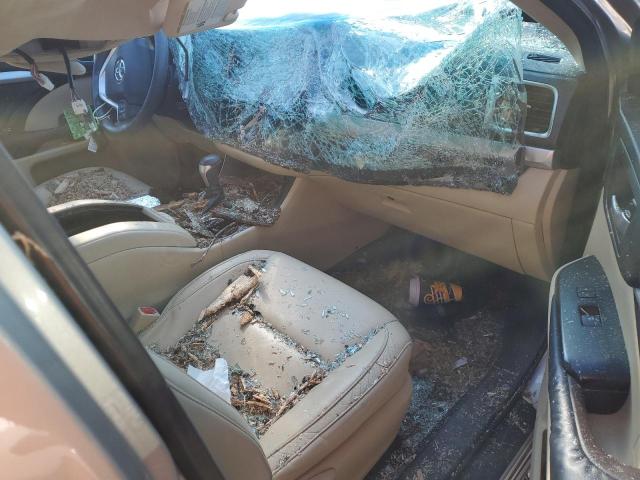 5TDJKRFHXFS163633 - 2015 TOYOTA HIGHLANDER XLE GOLD photo 8