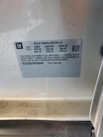 1G11C5SL5FF264345 - 2015 CHEVROLET MALIBU 1LT ოქროსფერი ფოტო 12