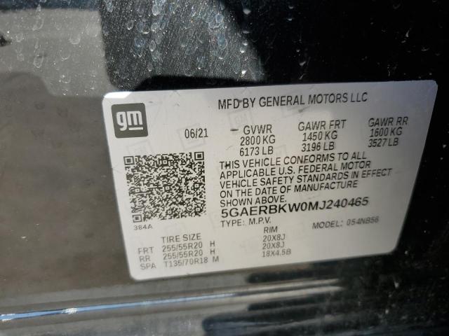 5GAERBKW0MJ240465 - 2021 BUICK ENCLAVE ESSENCE 黑色 照片 13