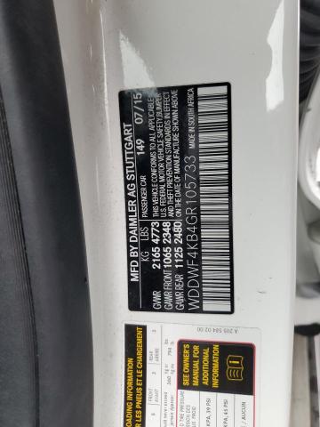 WDDWF4KB4GR105733 - 2016 MERCEDES-BENZ C 300 4MATIC WHITE photo 12