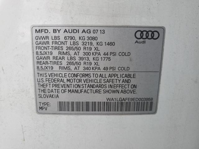 WA1LGAFE9ED003958 - 2014 AUDI Q7 PREMIUM PLUS WHITE photo 14