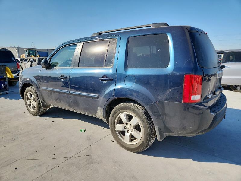 5FNYF3H65BB014153 - 2011 HONDA PILOT EXL BLUE photo 2