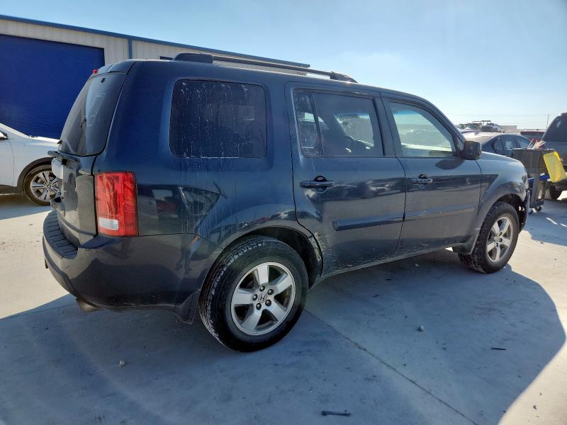 5FNYF3H65BB014153 - 2011 HONDA PILOT EXL BLUE photo 3
