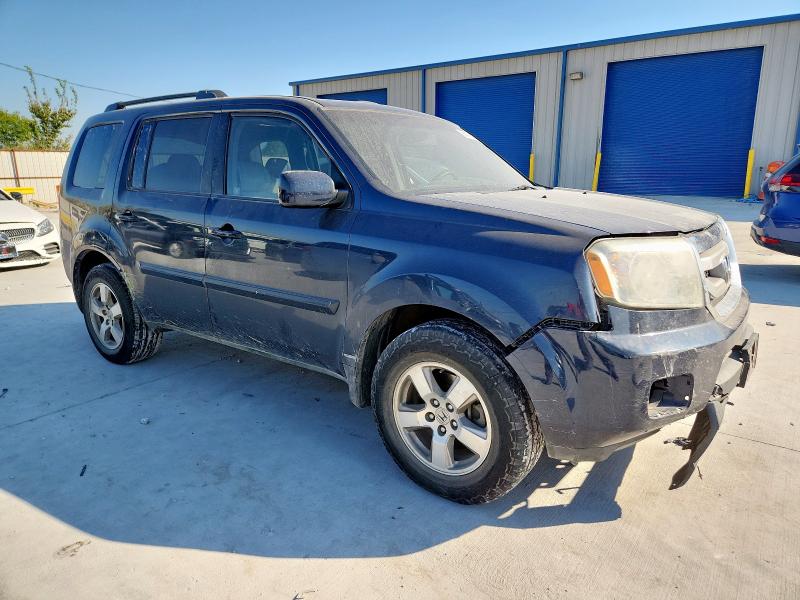 5FNYF3H65BB014153 - 2011 HONDA PILOT EXL BLUE photo 4