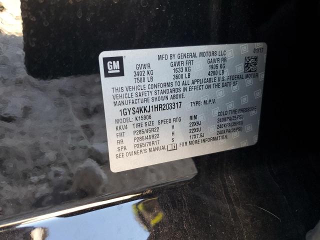 1GYS4KKJ1HR203317 - 2017 CADILLAC ESCALADE ESV PLATINUM Schwarz Foto 13