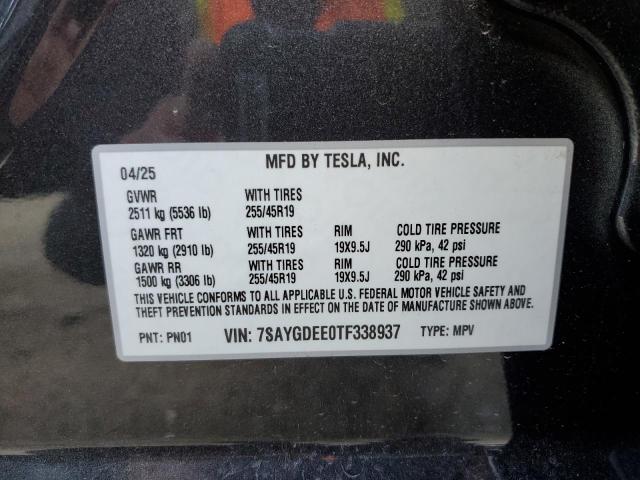 7SAYGDEE0TF338937 - 2026 TESLA MODEL Y ნაცრისფერი ფოტო 14