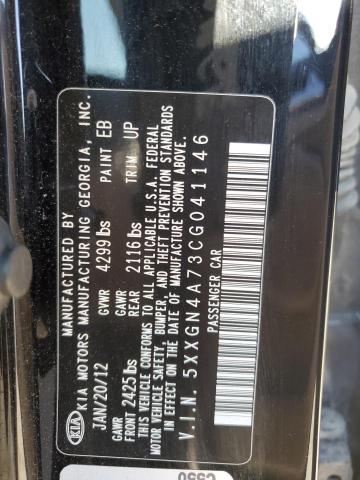 5XXGN4A73CG041146 - 2012 KIA OPTIMA EX BLACK photo 13