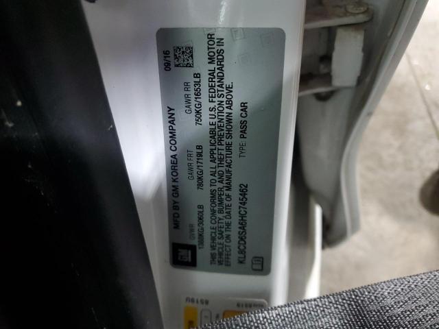 KL8CD6SA6HC745462 - 2017 CHEVROLET SPARK 1LT WHITE photo 12