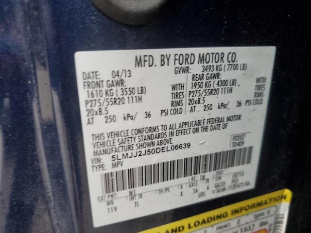 5LMJJ2J50DEL06639 - 2013 LINCOLN NAVIGATOR 蓝色 照片 13