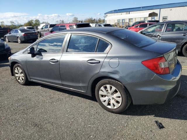 2HGFB2F57CH317410 - 2012 HONDA CIVIC LX GRAY photo 2