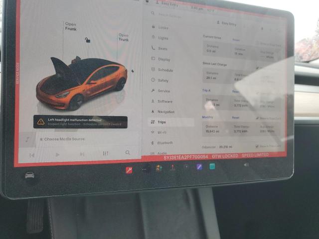 5YJ3E1EA2PF700054 - 2023 TESLA MODEL 3 石墨色 照片 9